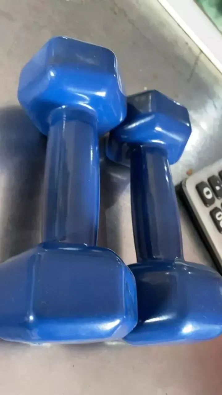 HALTER 2KG AZUL SEXTAVADO EMBORRACHADO  - Foto 2