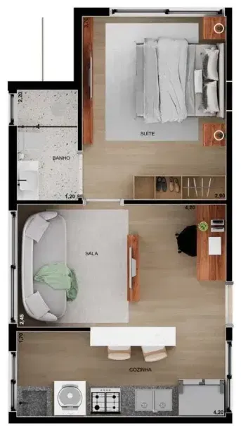 PLANTA 35m²