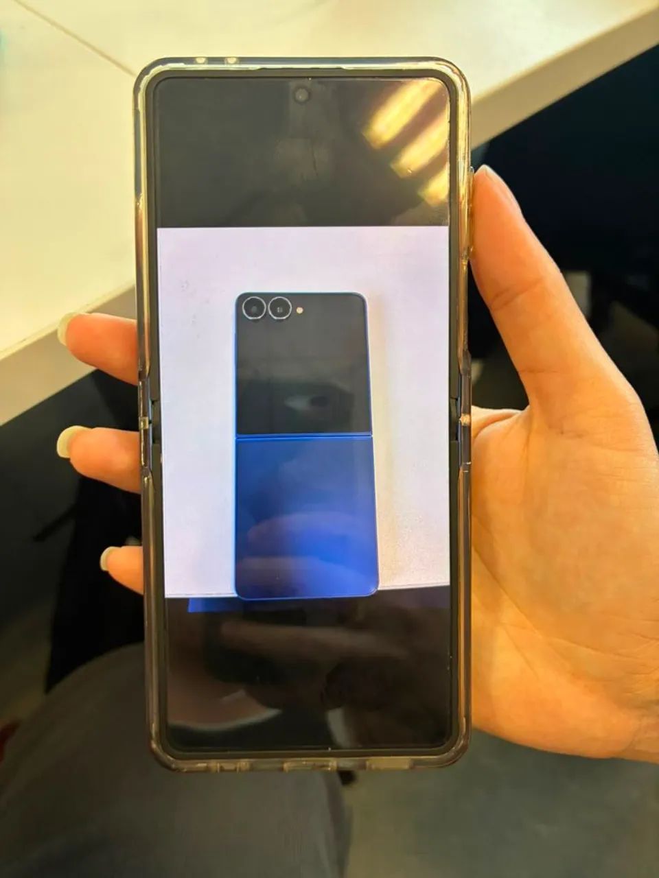 Z flip 7 azul novíssimo (4 meses de uso)! - Foto 4