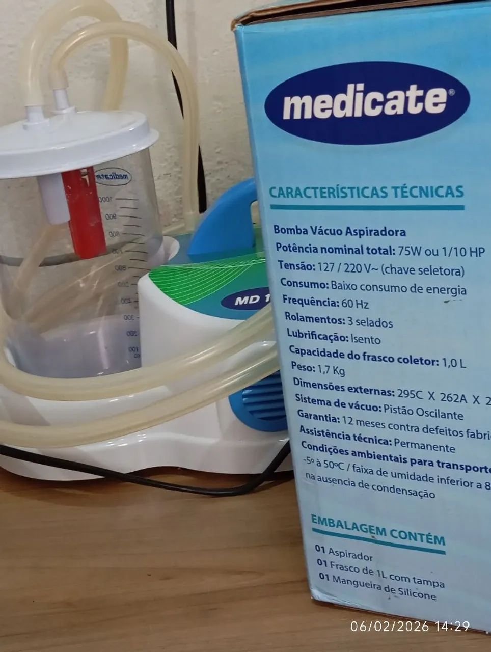 Aspirador de Secreção Medicate - Semi Novo - Foto 3