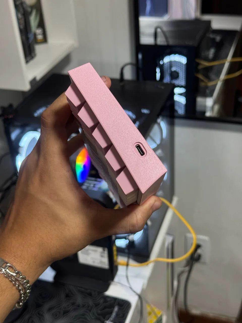 Teclado mecânico rosa  - Foto 3