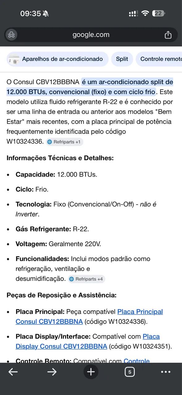 Ar condicionado split cônsul 12.000 BTU  - Foto 5