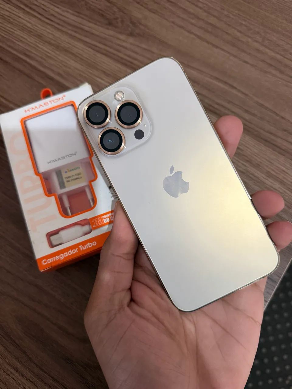 iPhone 13 PRO DOURADO COM CARREGADOR  - Foto 4