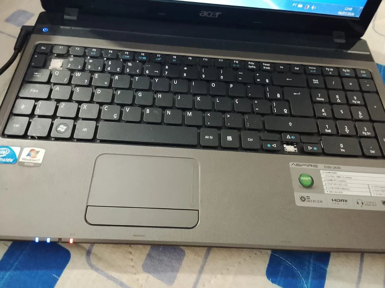 Vendo notebook Acer Aspire 5350 em bom de funcionamento  - Foto 3