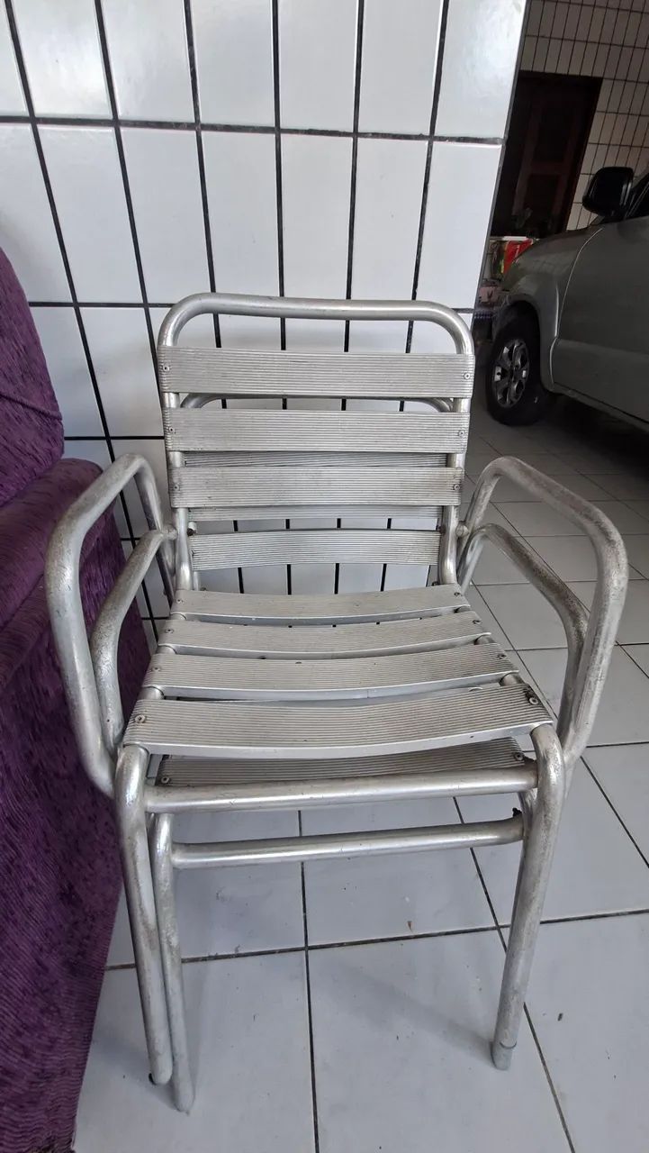 2 Cadeiras em aluminio