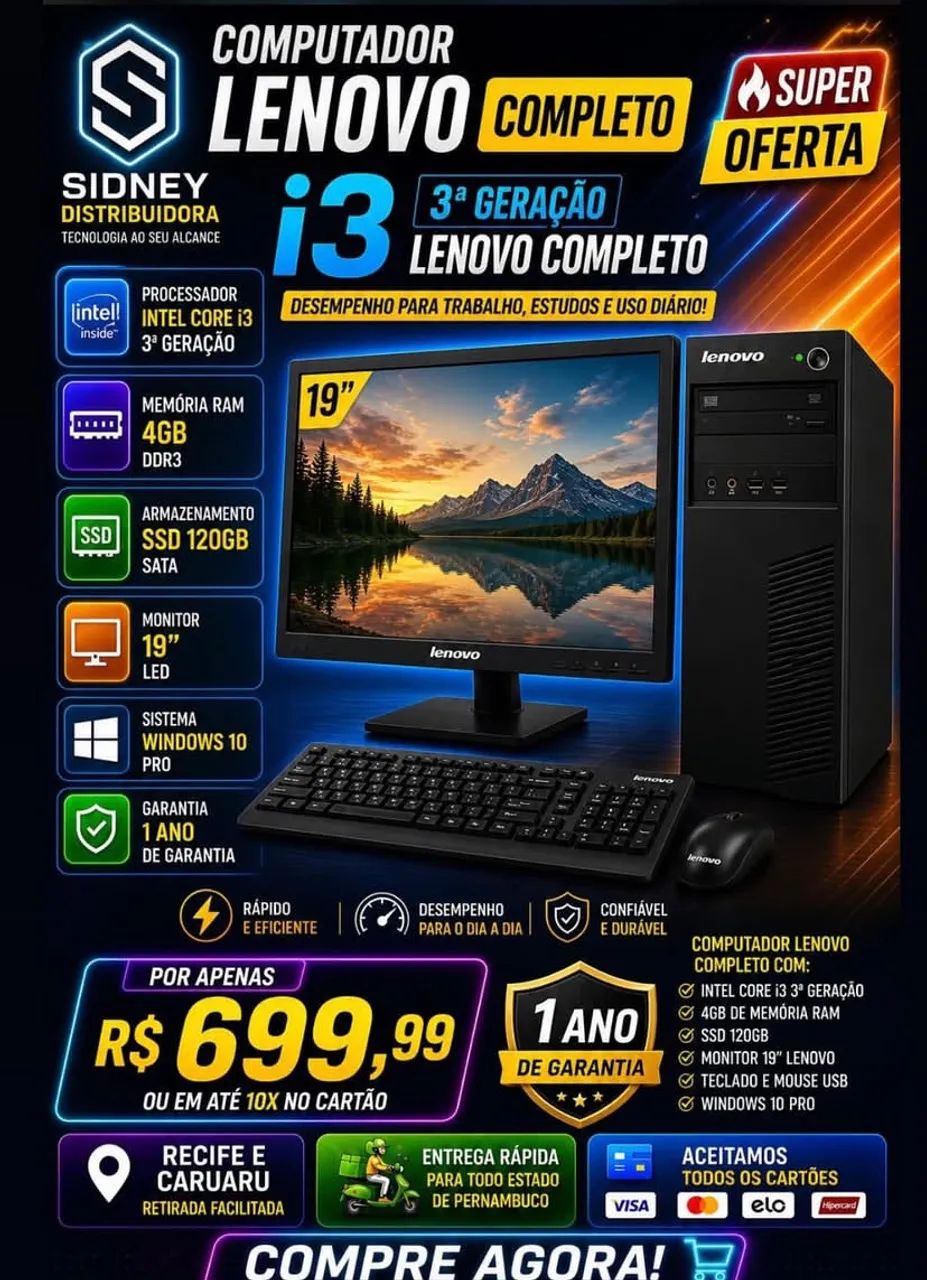 ? Computador Lenovo Completo (Super Oferta)