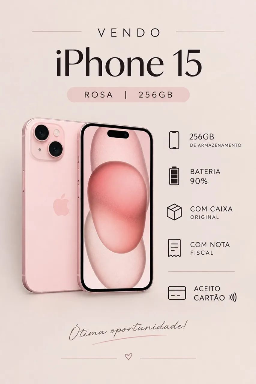 iPhone 15 256GB Rosa