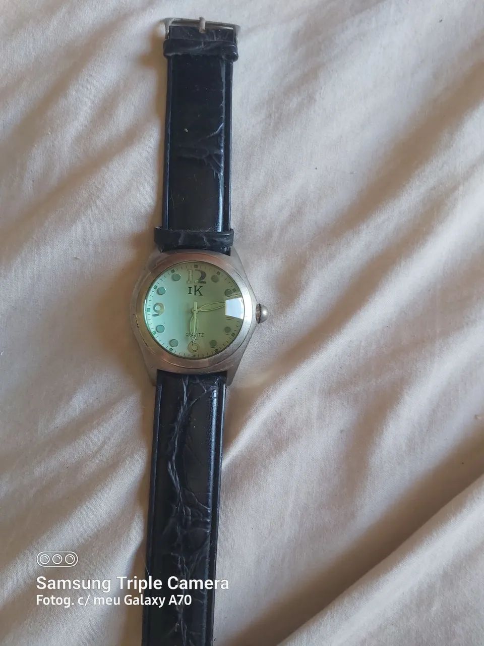 Relógio IK Colours, pulseira em couro! Vidro bolha! - Foto 5