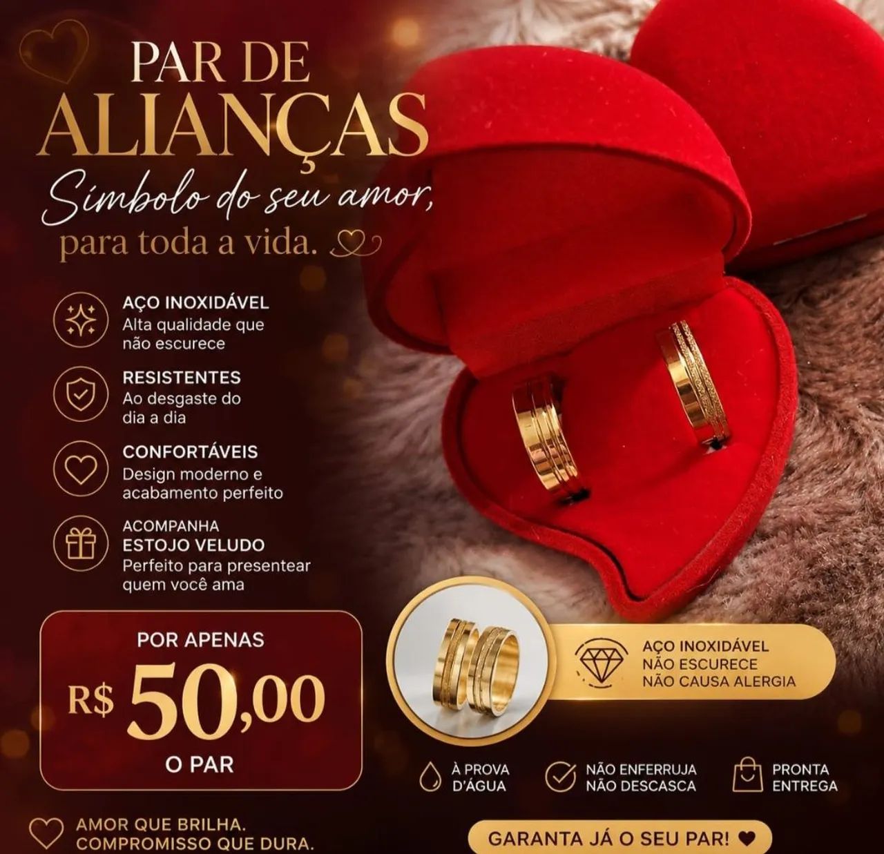 PROMOÇÃO ALIANÇAS DE COMPROMISSO.  - Foto 2