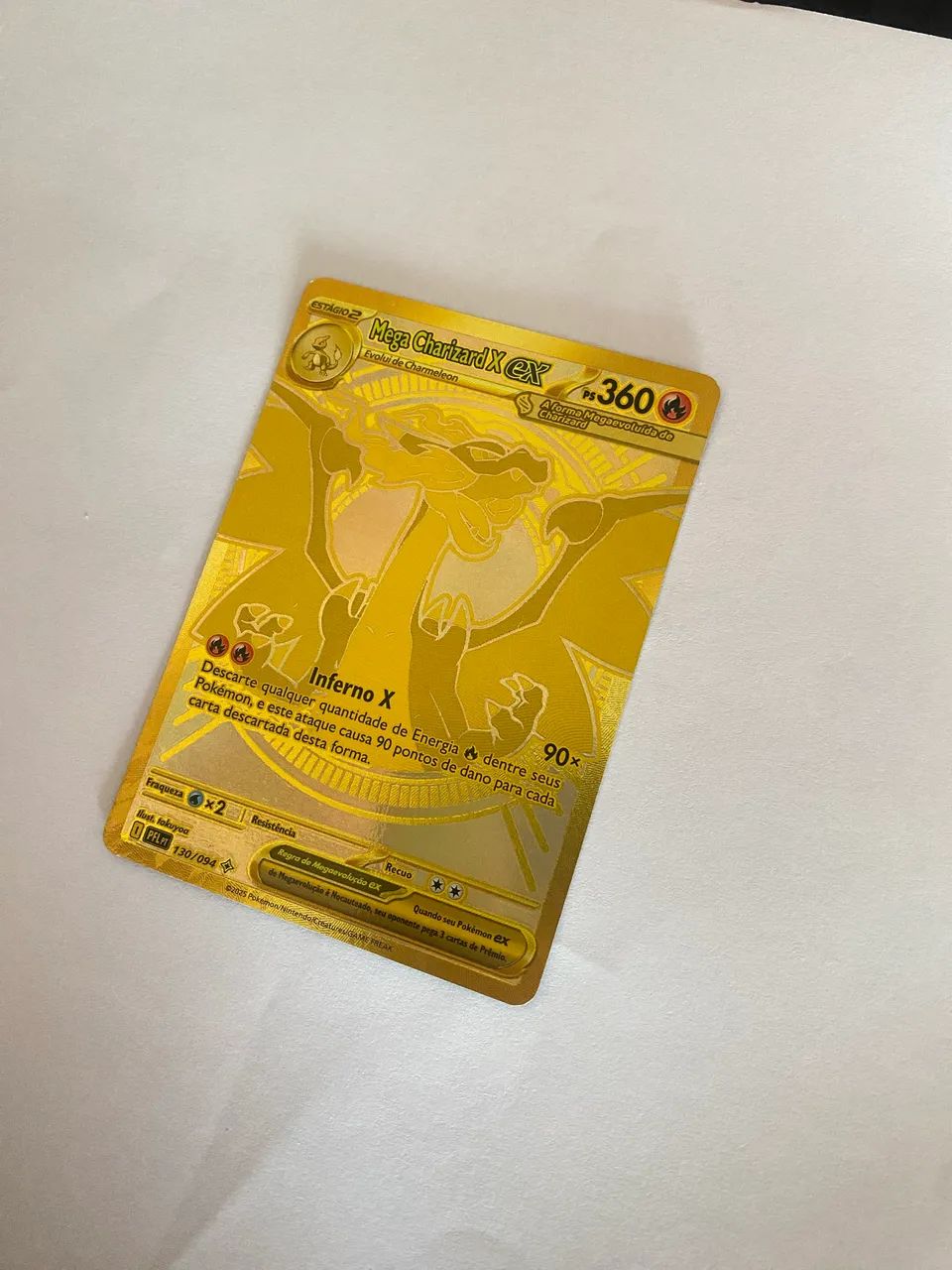 Carta Pokémon Mega Charizard X ex 130/094- Mega Hiper Rara