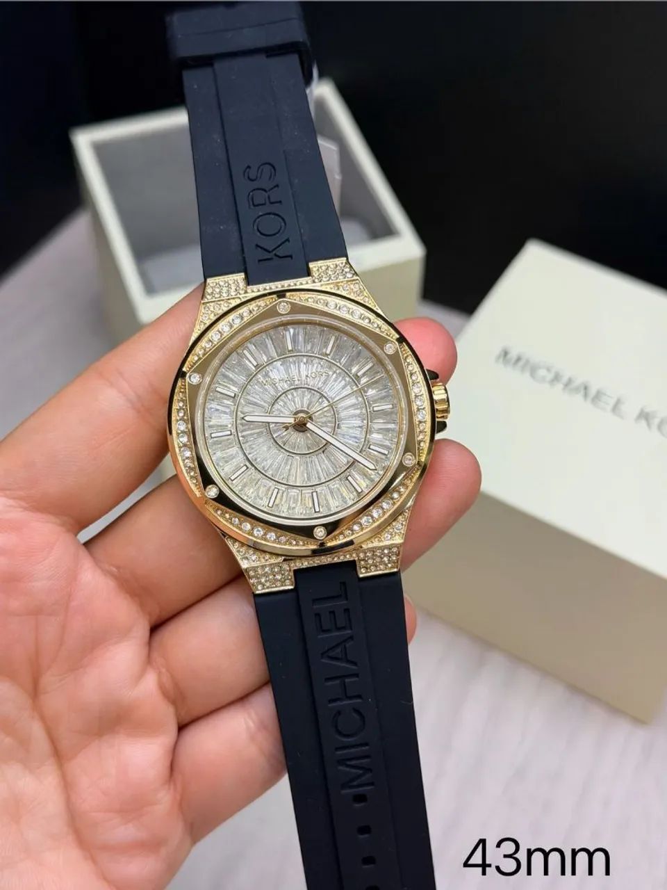 Relógio Estilo Michael Kors Lennox Oversized - Foto 3