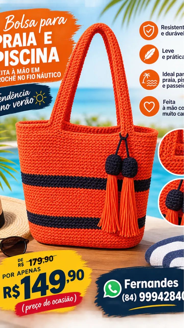 Bolsa croche praia grande  - Foto 2