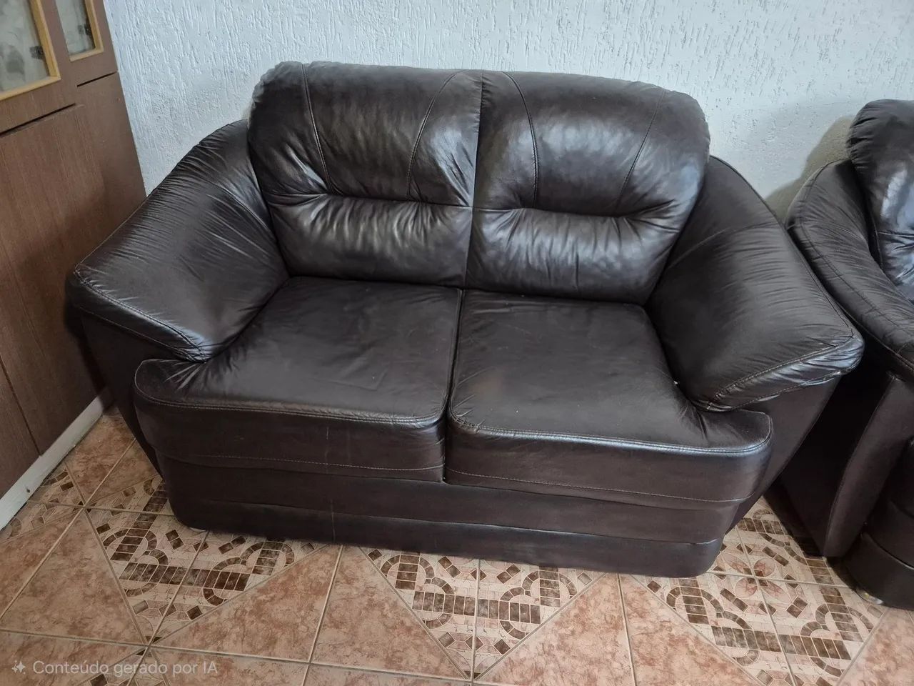 Conjunto Sofá Couro - Foto 2