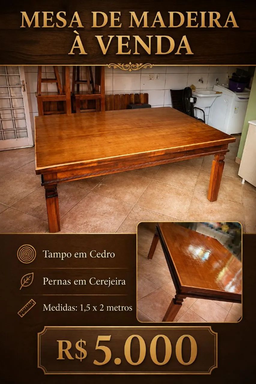 Mesa Madeira Maciça 