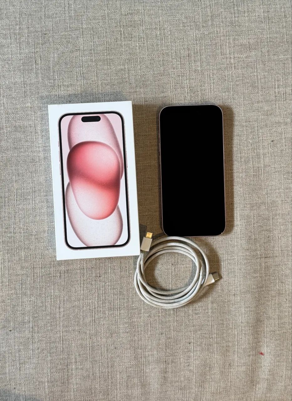 iPhone 15 usado em perfeito estado, com cabo e caixa  - Foto 2
