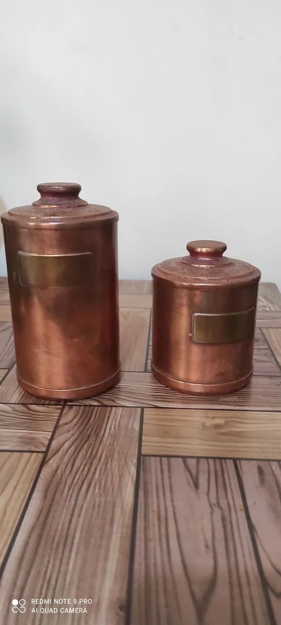 Potinhos antigos para coleção,metal: