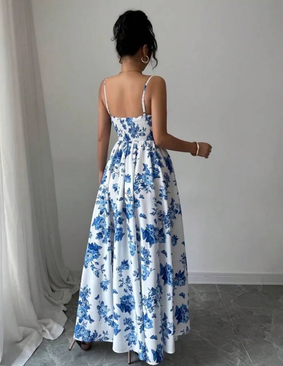 Vestido floral azul shein  - Foto 2