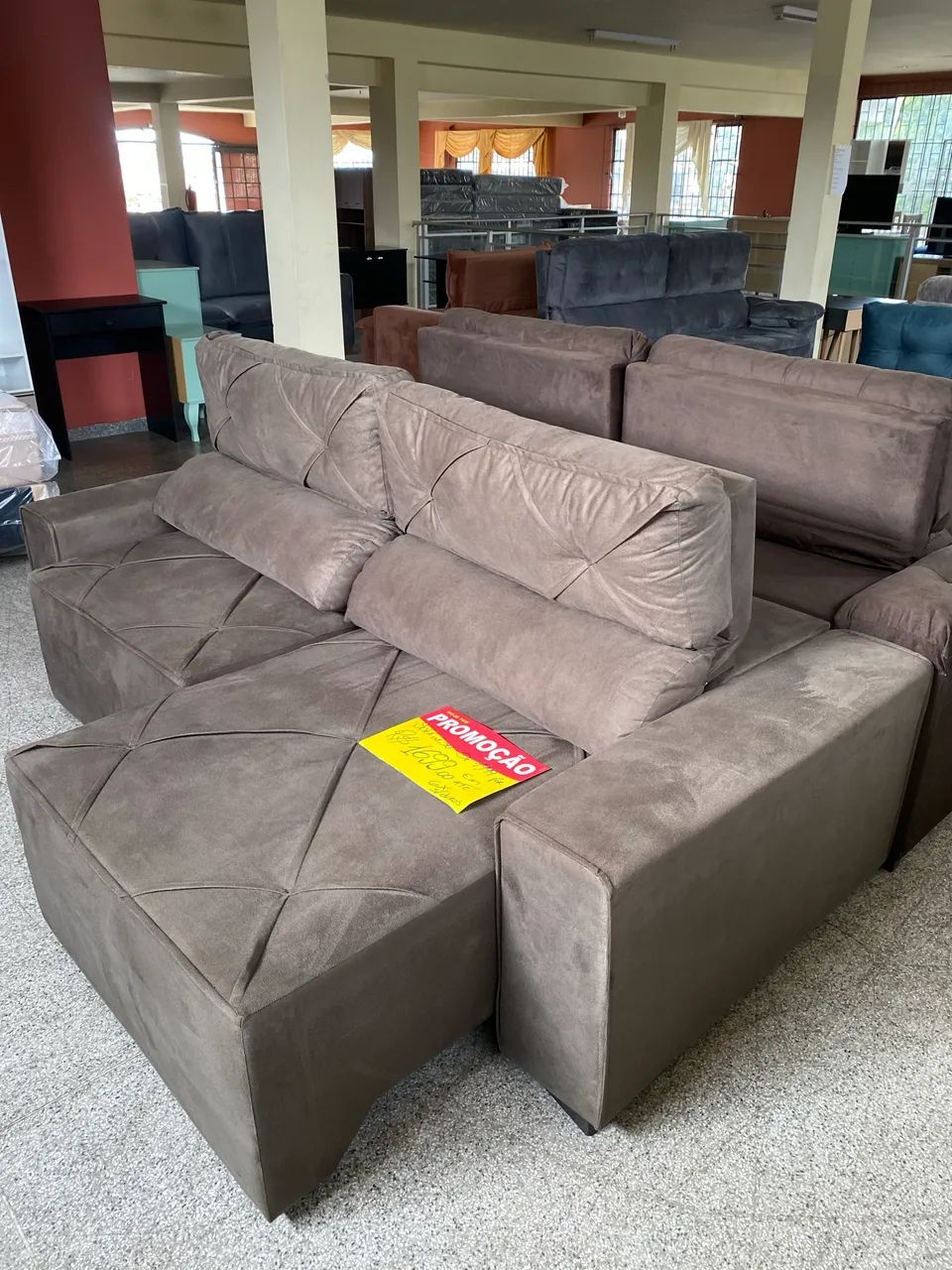 Sofá Retrátil Reclinável 2.30M Novo - Foto 3