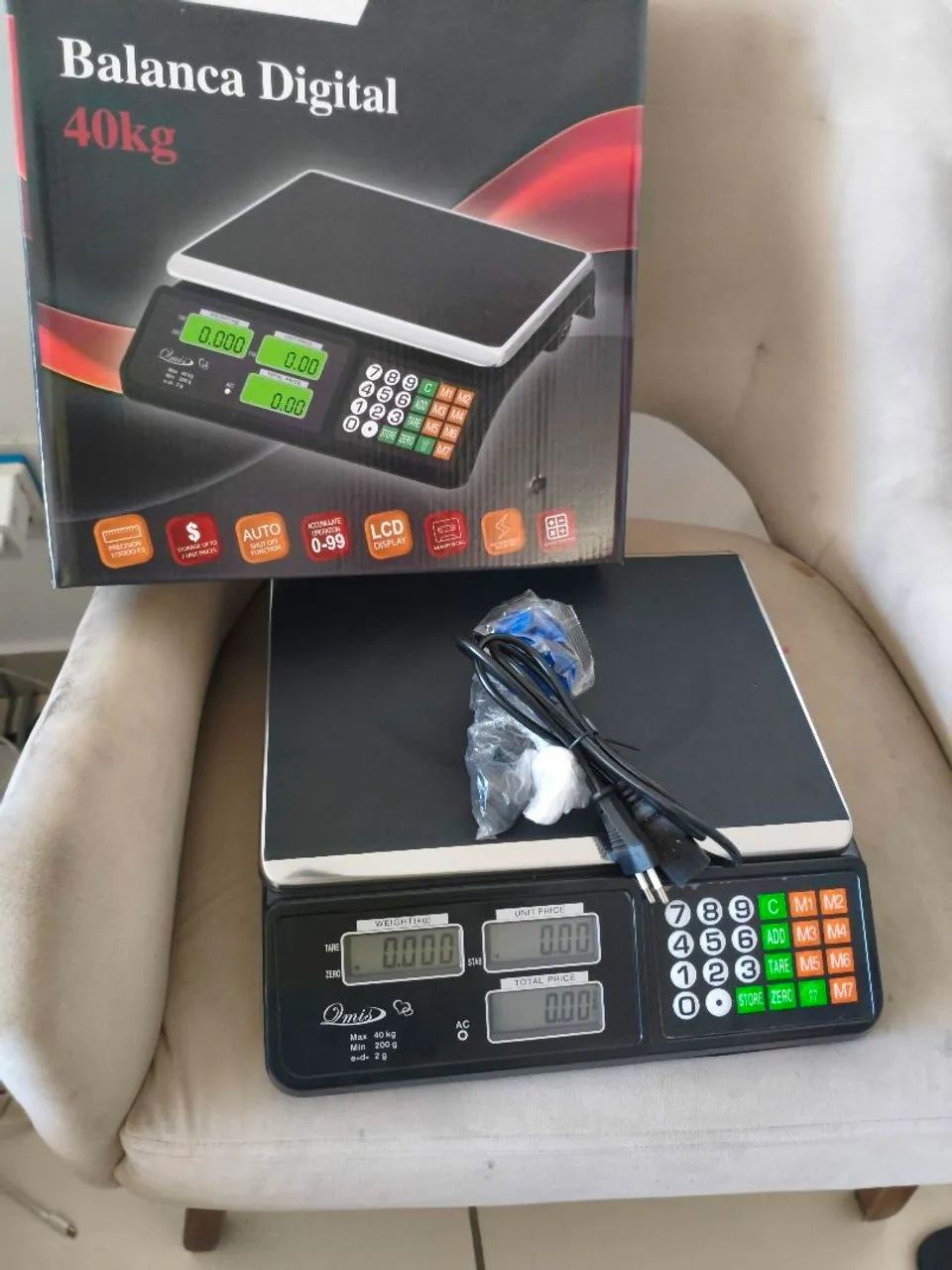 Balança 40 kg comercial Max preta  - Foto 4