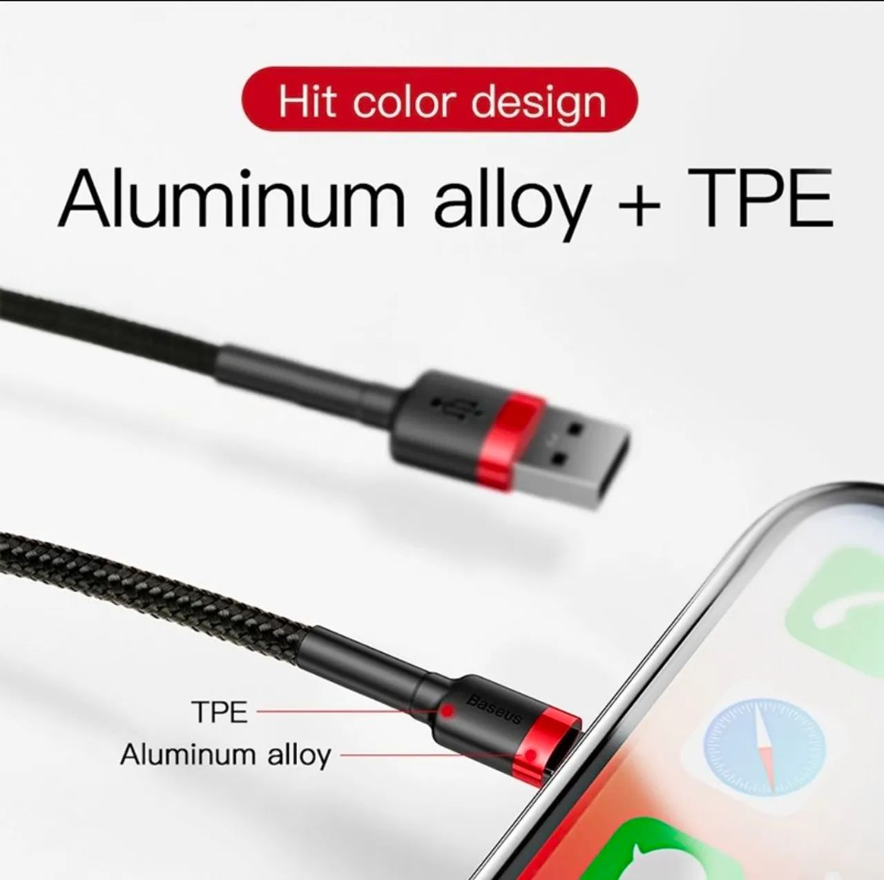 Cabo ligthning usb a Baseus - Foto 4