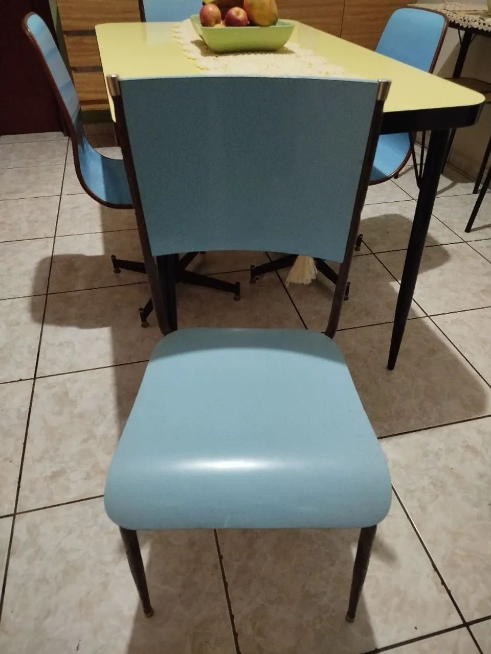 Raras Cadeiras fórmicas década 70 azul - Foto 2