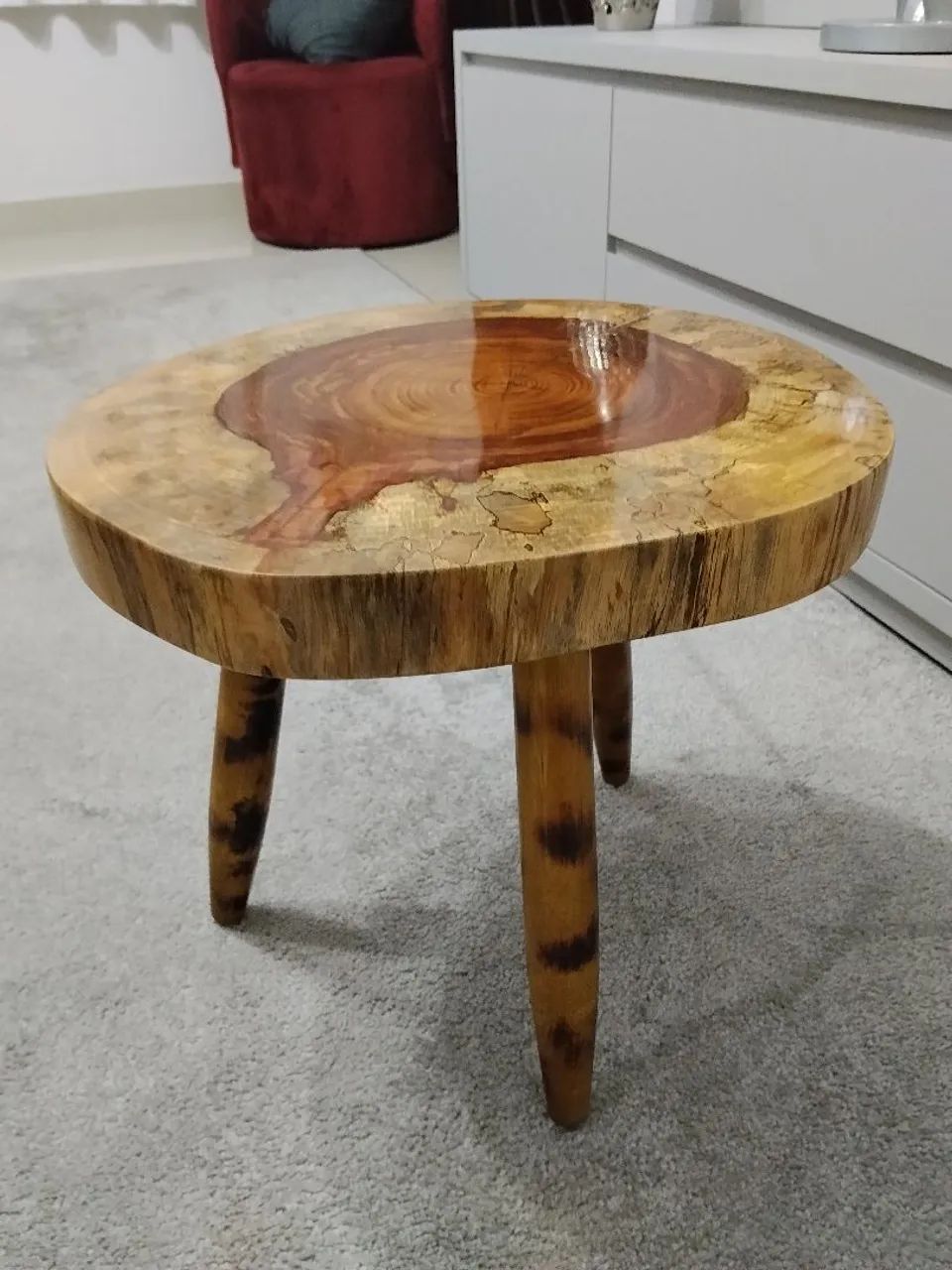 Mesa de centro/canto madeira maciça  - Foto 5