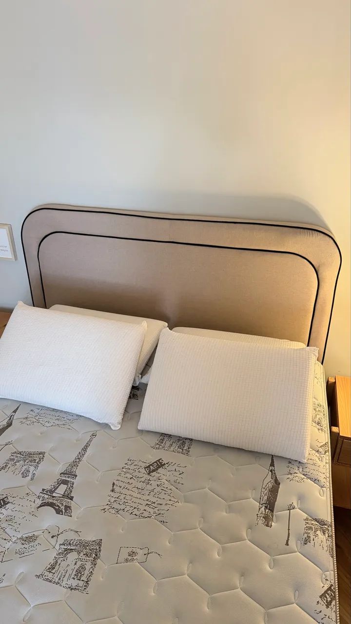 Cama Box Queen com Cabeceira e 4 Travesseiros - Foto 2