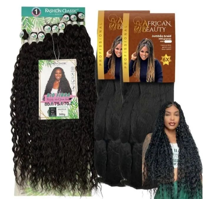 Aplique de cabelo kit c/3
