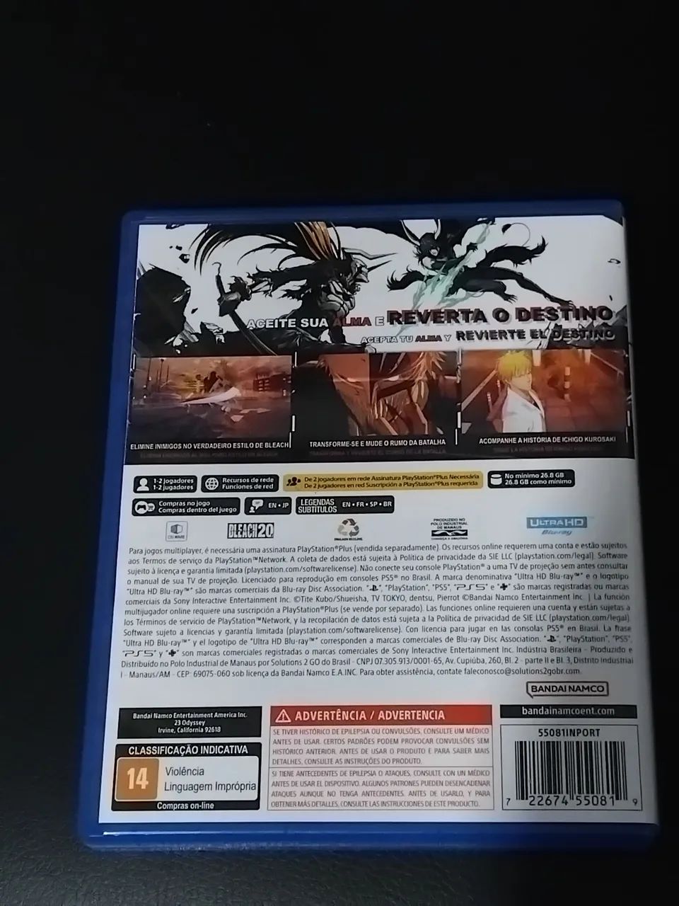 Bleach ps5 aceito troca com volta - Foto 3