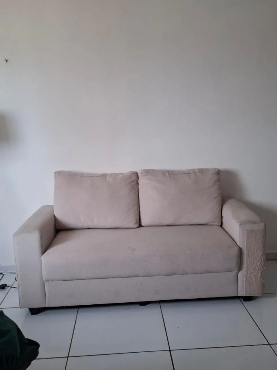 Sofá usado linho estrutura conservada - Foto 3