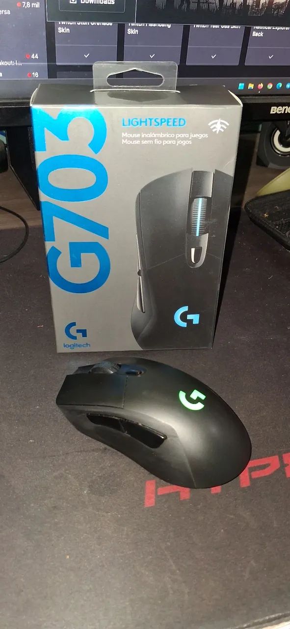 Mouse gamer Logitech g703 lightspeed (sem fio)