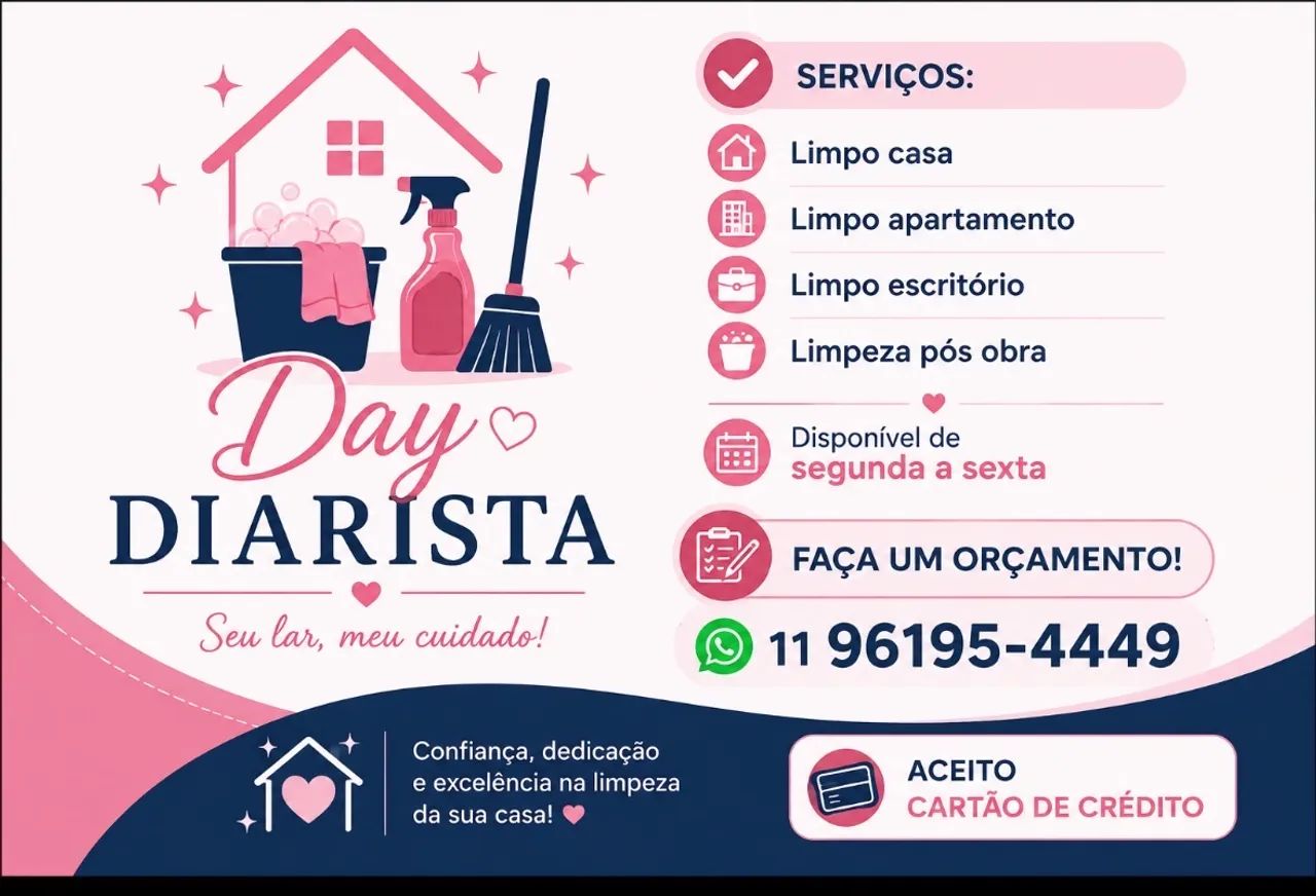Diarista é fachina 