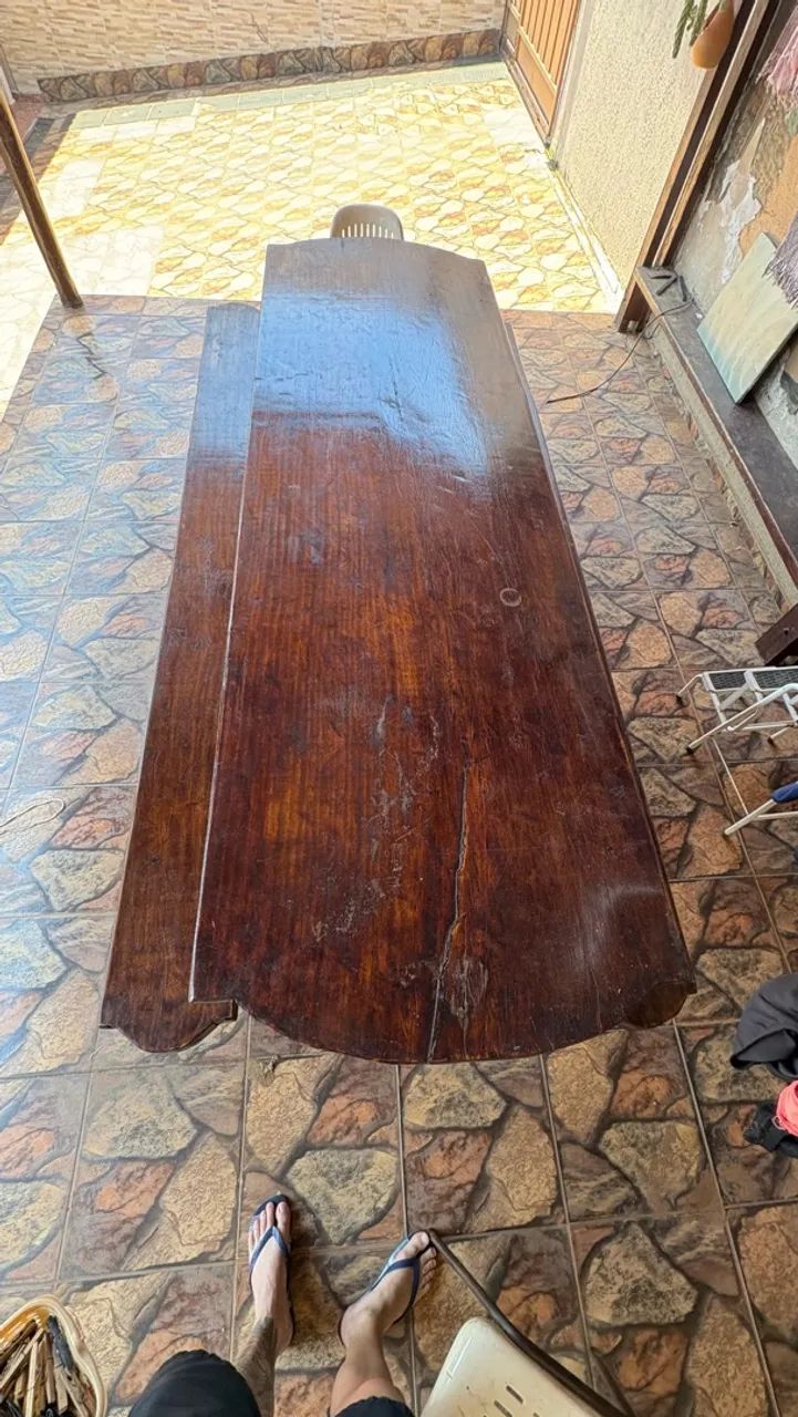Mesa de madeira de tampo interiço - Foto 5