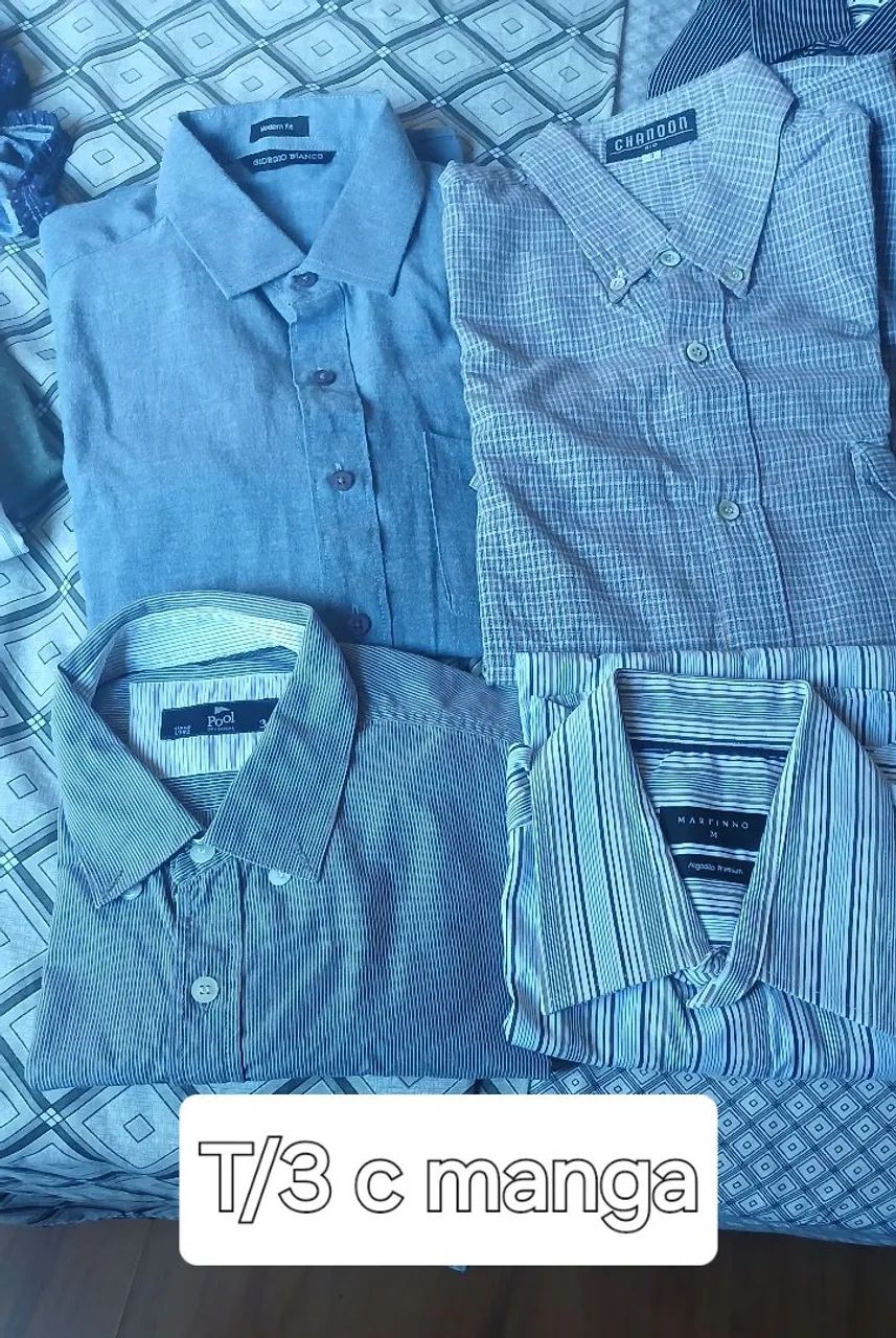 BLUSAS SOCIAL MASCULINA - Foto 3