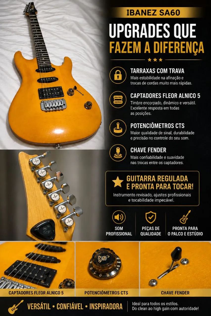 Stratocaster com upgrades 