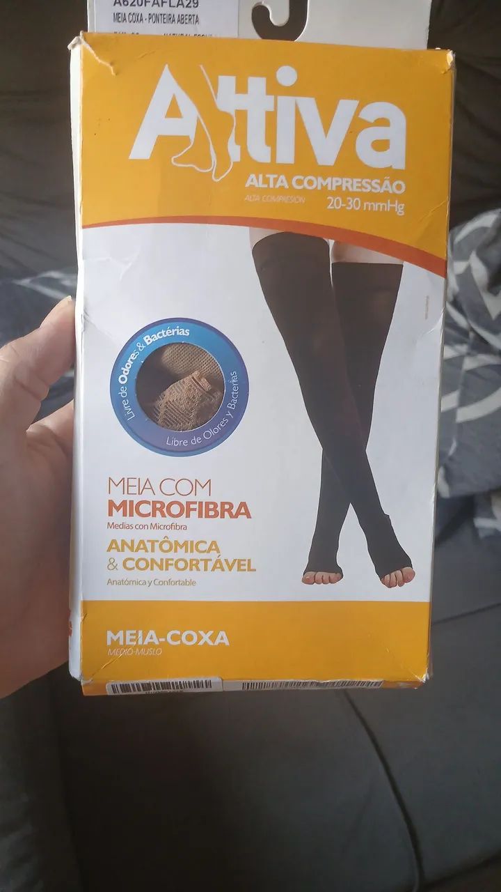 Meia de alta compressão 