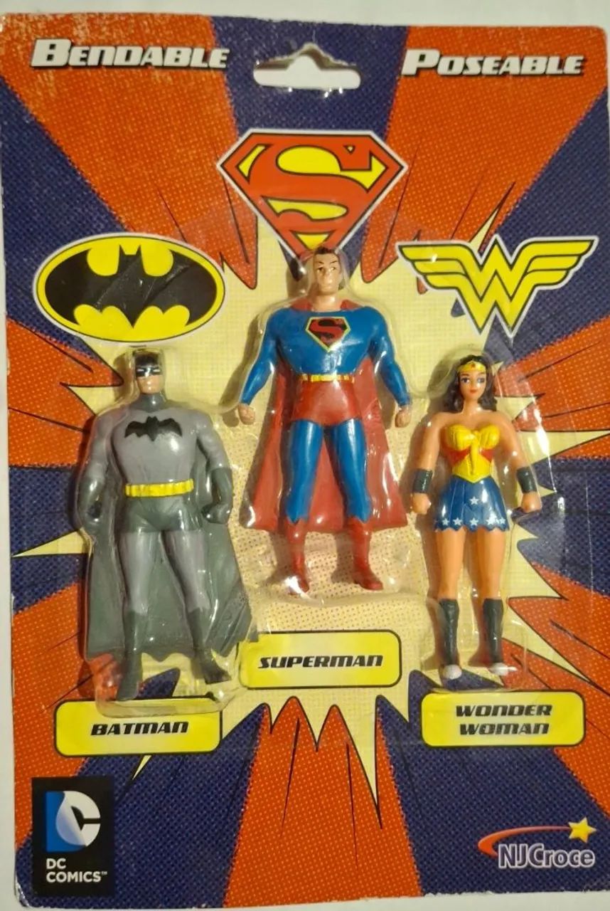  DC Comics Bendable Poseable 3-Pack da NJ Croce,