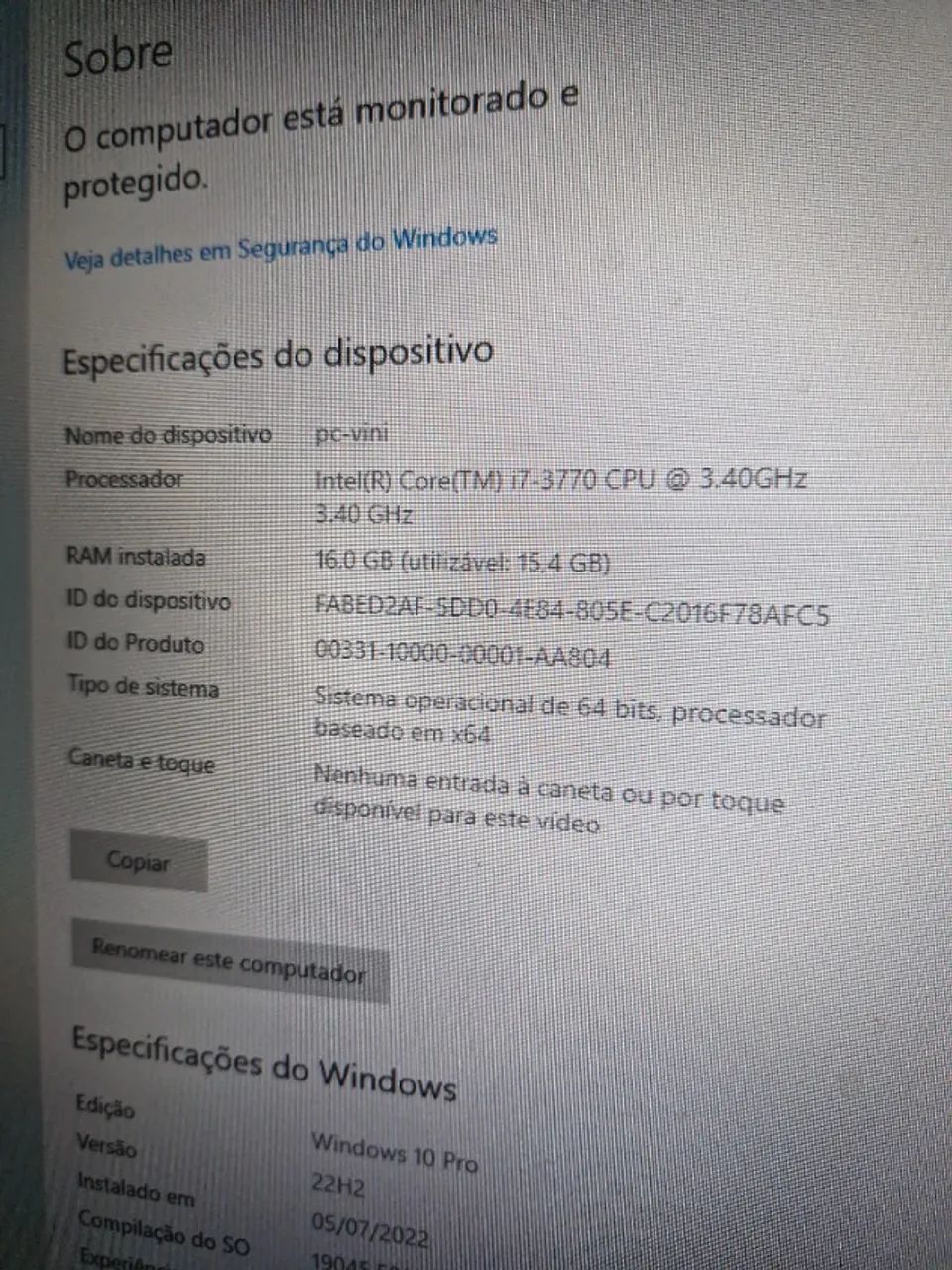 computador - PC - core i7 3a geração - 16 gb de memória ram - Sd 240 Gb - Foto 2