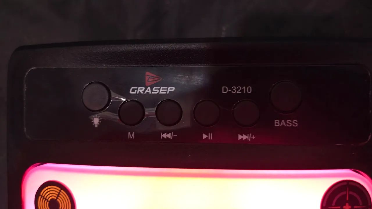 Caixa Som Bluetooth  LED RGB com microfone  - Foto 3