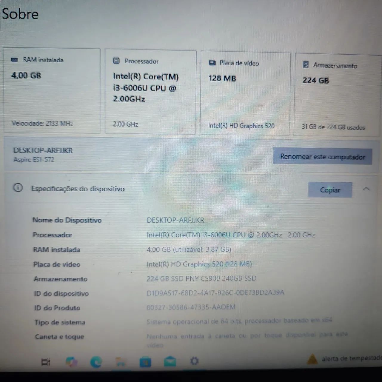 Notebook accer  - Foto 3