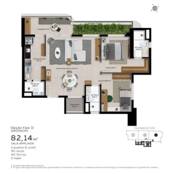PLANTA 58m²