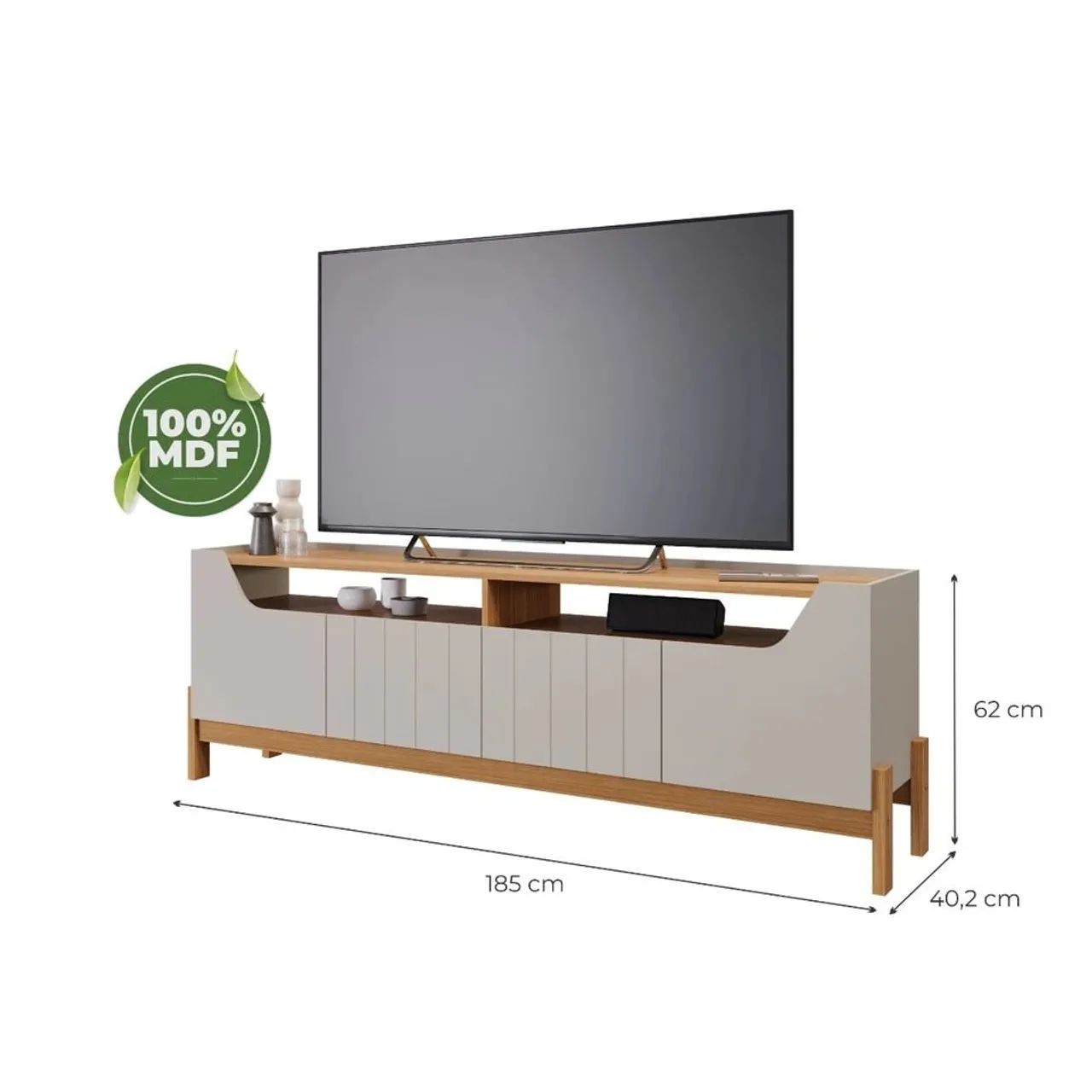 Rack Moema  para TV 1.85 Largura - Design Moderno e Sofisticado!  - Foto 4