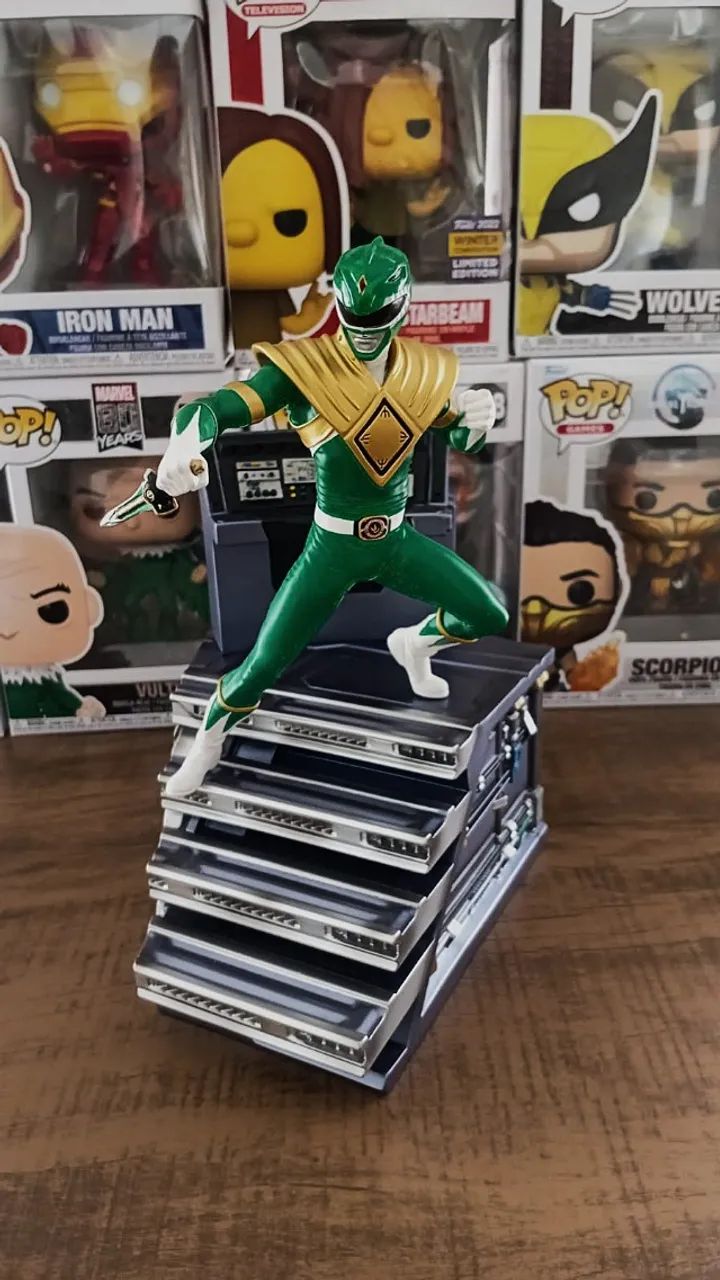 Figurine Collection Green Ranger Iron Studios Green Ranger - Statue 1:10 Power Rangers - Collection TV Et Cinéma Statue Green Ranger