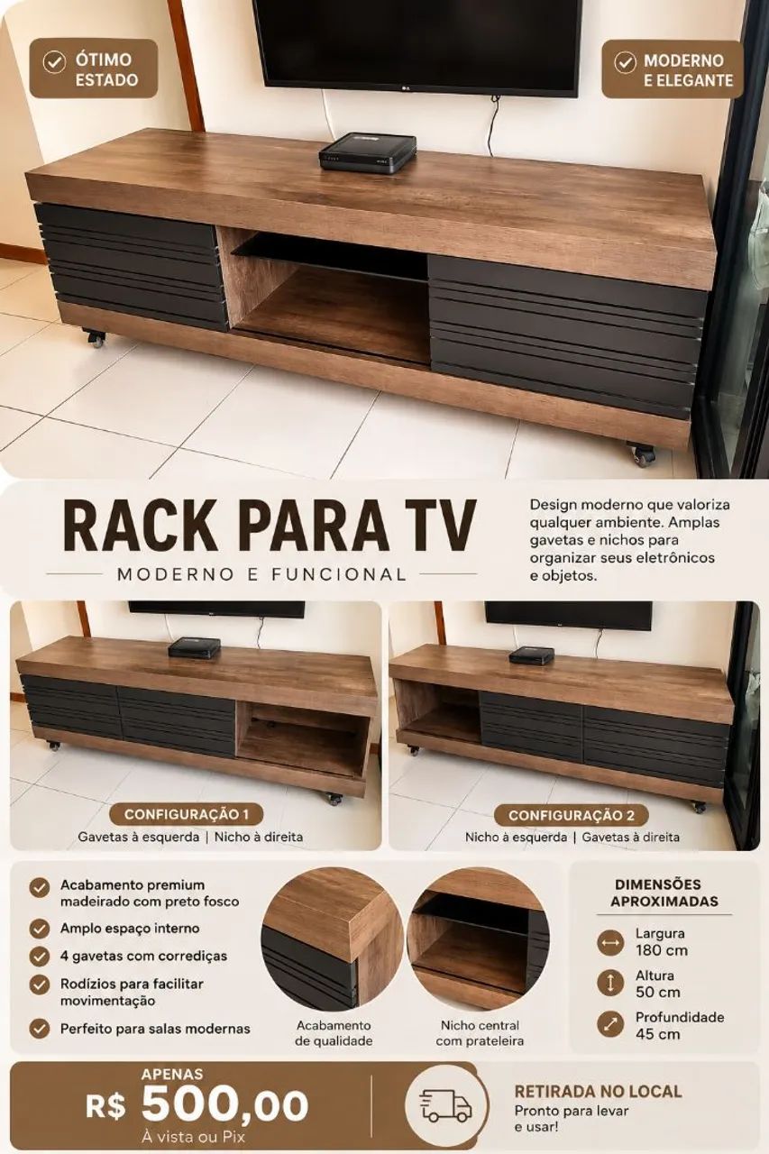 Rack Moderno em MDF