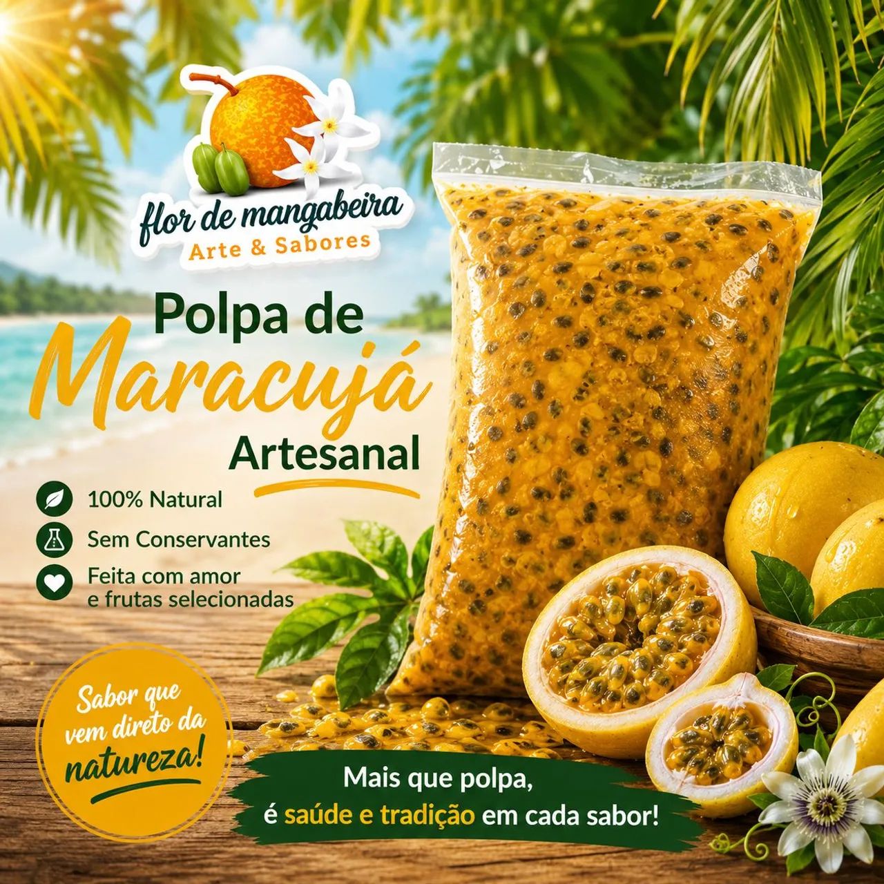 Polpa de Maracujá Artesanal 