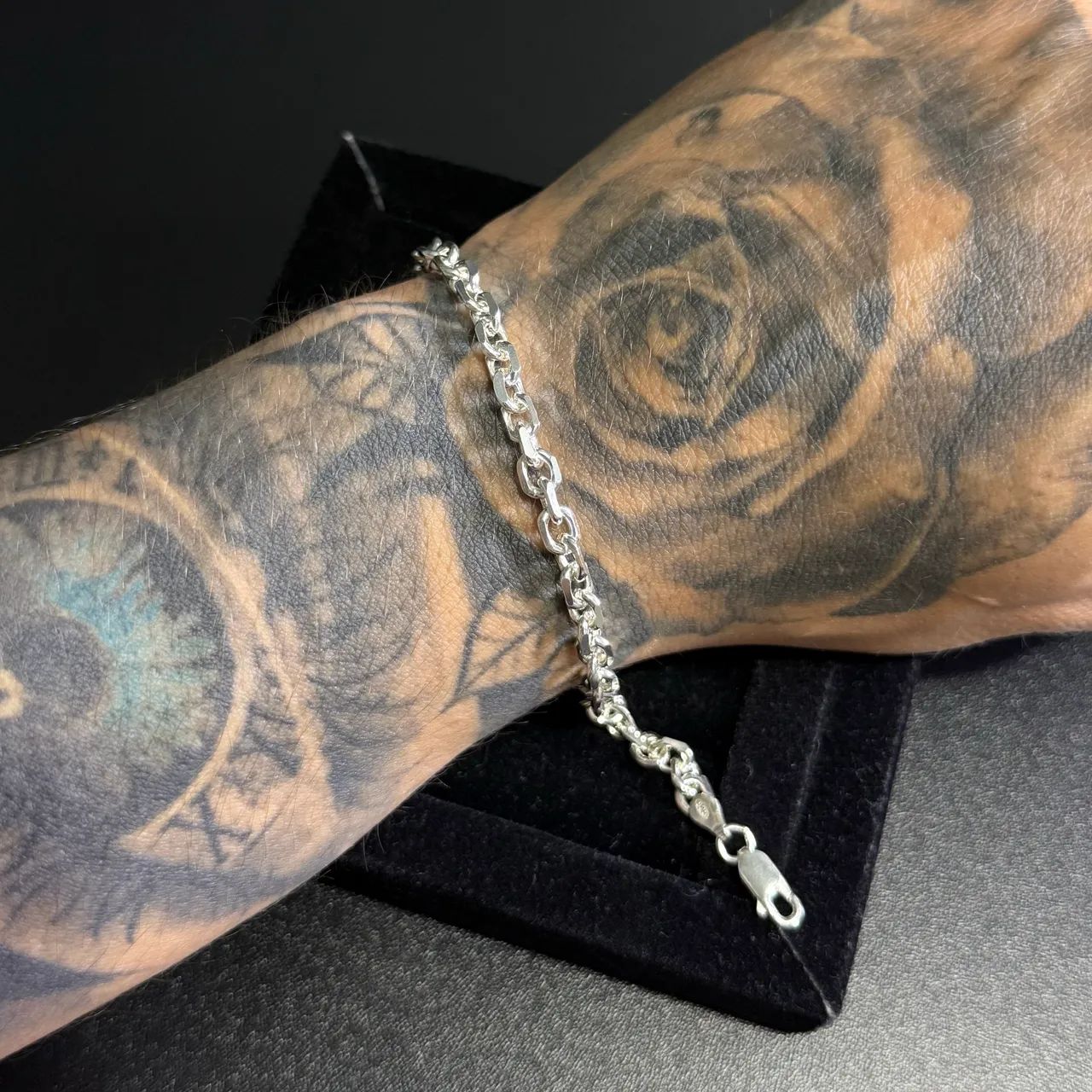 Pulseiras masculina prata925 - Foto 4