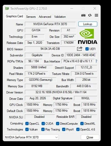 RTX 3070 Gigabyte Gaming OC 8GB - Foto 5