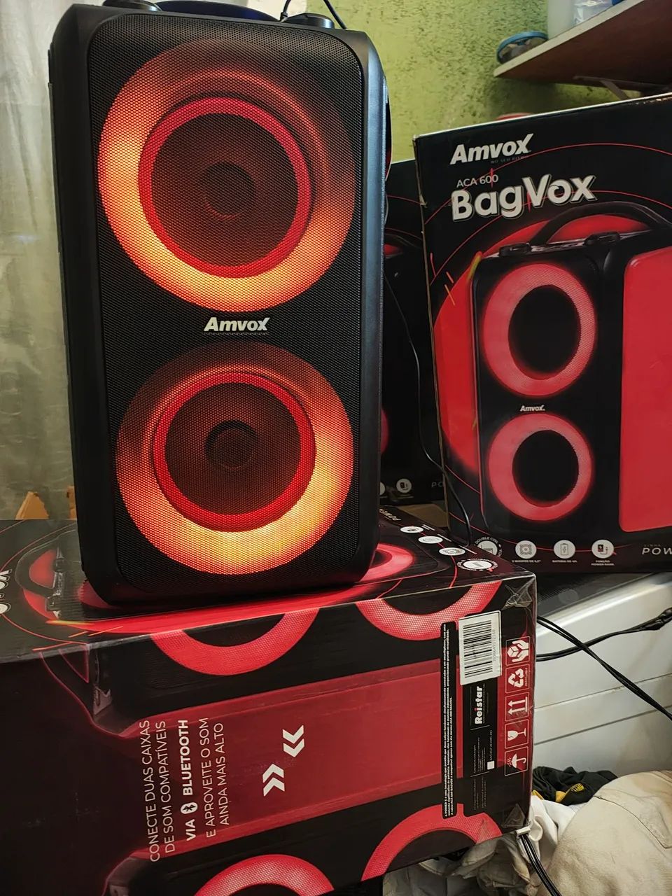 Caixa de Som Amplificada Amvox ACA 600 BagVox 600W - Completa na Caixa e na garantia. - Foto 3