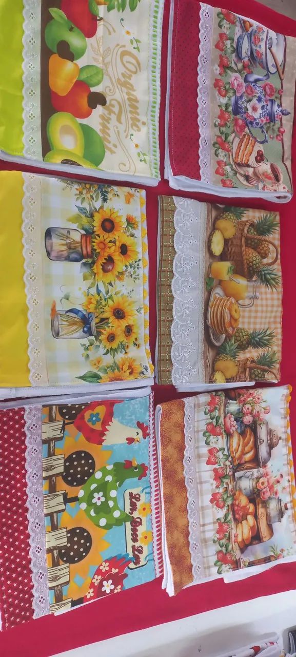 PANOS DE PRATO PÉ DE GALINHA VARIAS ESTAMPAS - Foto 3