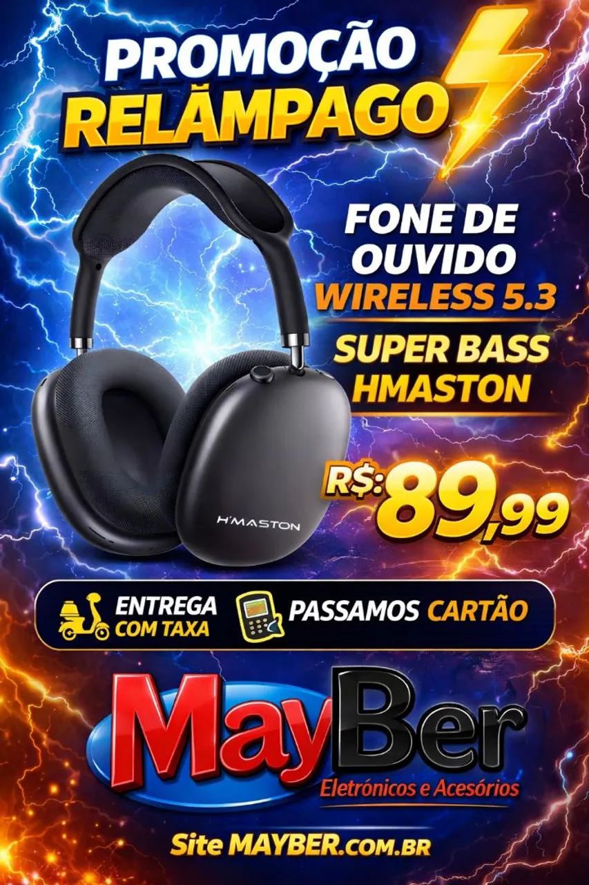 Fone de ouvido bluetooth 